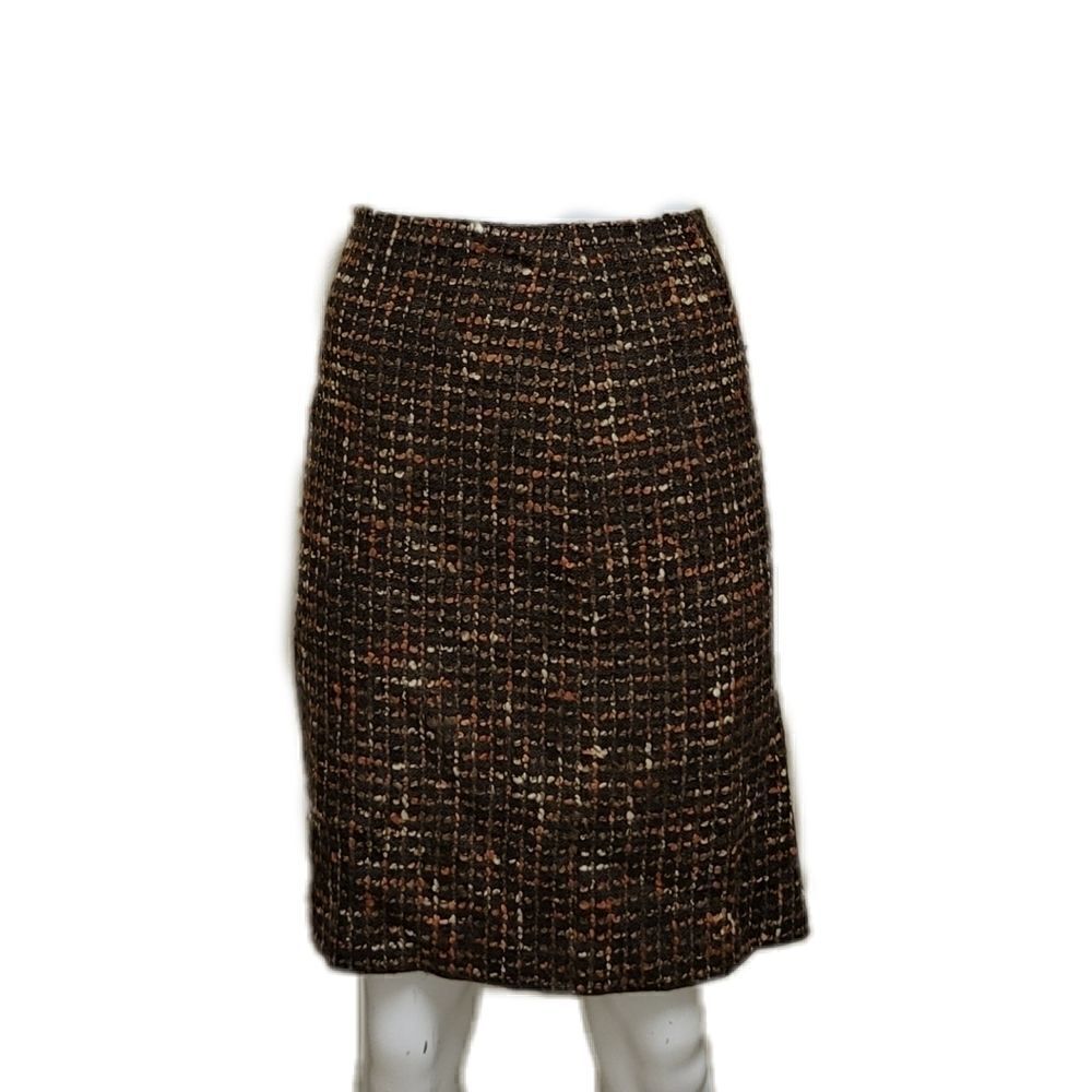 Classic wool above knee Fall pumpkin Autumn skirt